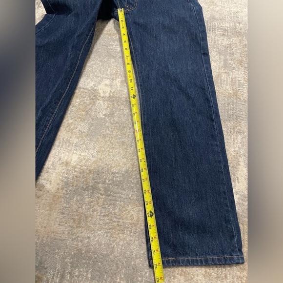 Levi’s 501 Button Fly Jeans Men’s 32x29 100% Cotton Dark Wash Straight Leg EUC - Picture 11 of 12